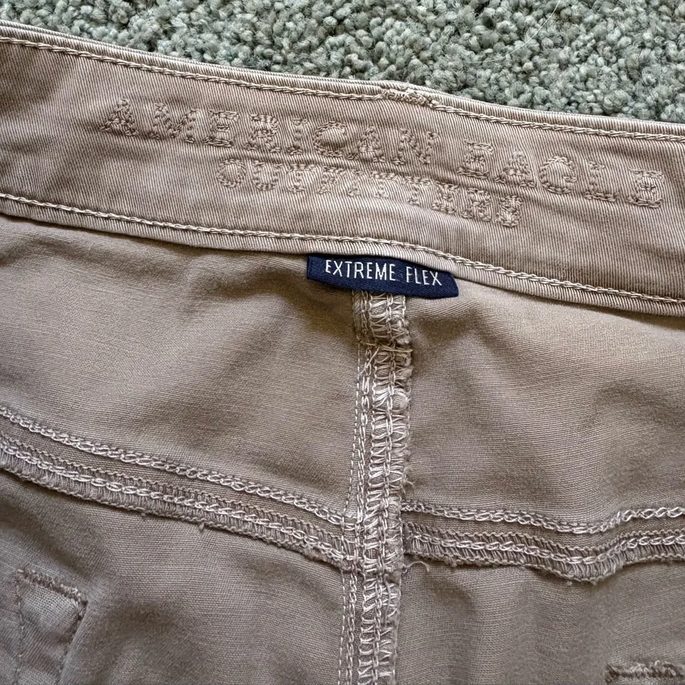 American Eagle Extreme Flex Slim Straight Tan Brown Pants Mens Size 34 Stretch - Picture 7 of 10